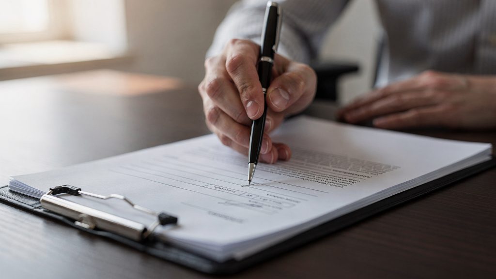 Passt zu den Abschnitten über Vertragsarten, Laufzeit und Kündigungsfristen – das Dokument steht im Mittelpunkt.