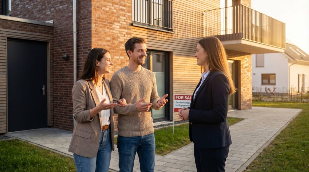 Dieses Bild bringt die menschliche Seite in den Fokus: Verstehen, Vertrauen und Kommunikation prägen den emotionalen Kern erfolgreicher Immobiliengeschäfte.