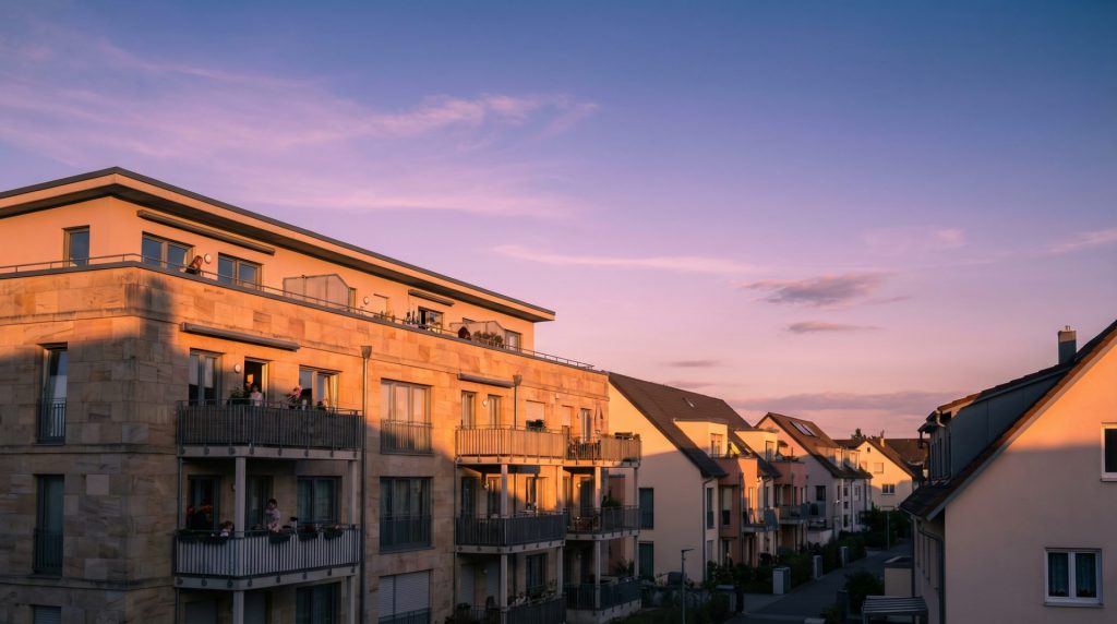 Spiegelt die emotionale Atmosphäre des Ortes und die Bedeutung von Licht und Eindruck bei der Wohnungsbesichtigung wider, zentral im Artikel.