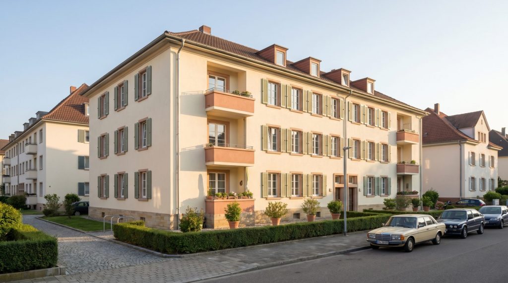 Das Motiv zeigt genau den Immobilientyp des Artikels und inszeniert ihn hochwertig, gepflegt und vertrauenswürdig. Die warme Lichtstimmung und die klare Komposition steigern die wahrgenommene Wertigkeit des Hauses und unterstützen damit visuell das Thema, einen Bestpreis beim Verkauf zu erzielen.